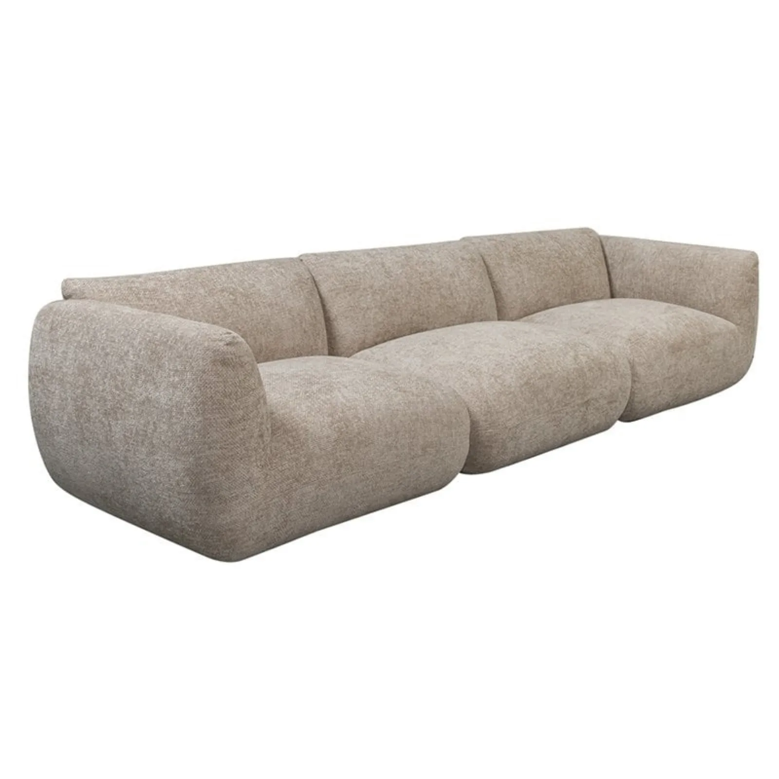 Amsterdam | 4-Zits Bank Latte met Comfortabele Kussens | Tijdloos Design voor Luxe Woonkamers